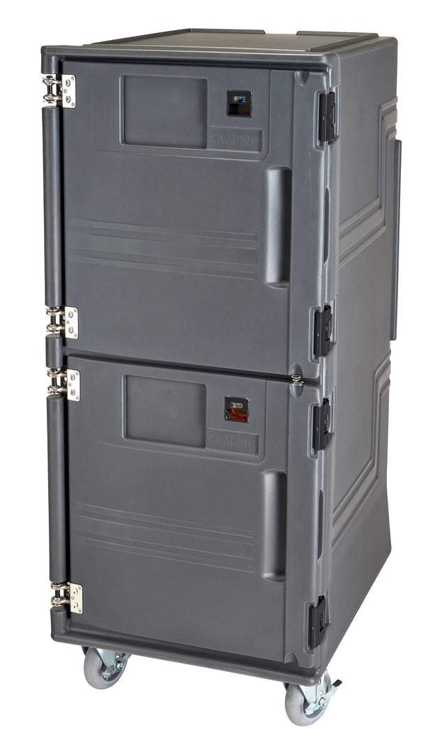 Cambro PCUHHSP615 dual hot tall Pro Cart Ultra insulated food transport cart Charcoal Gray