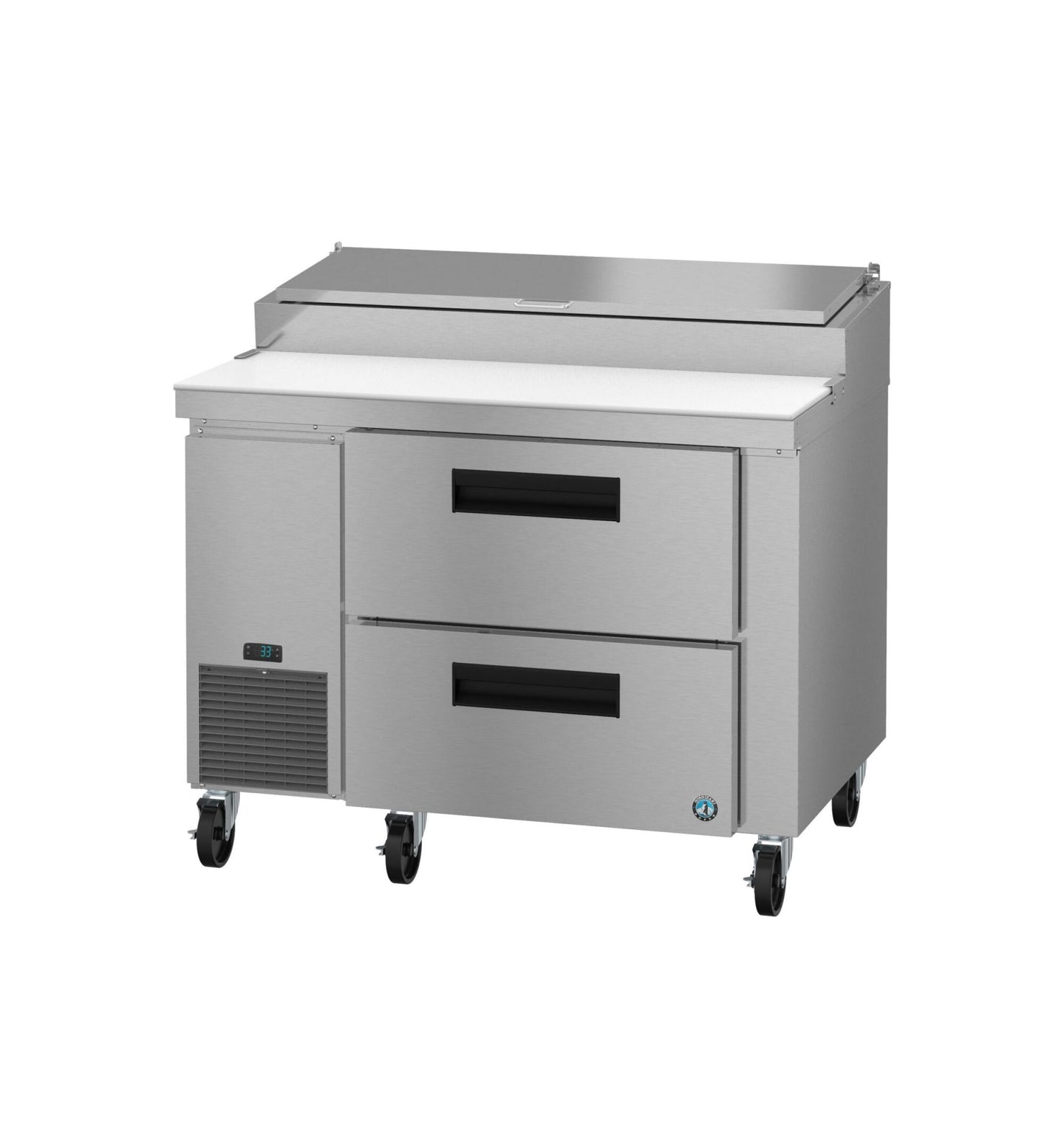 Hoshizaki PR46B-D2 46 inch Steelheart pizza prep table with two drawers