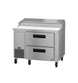 Hoshizaki PR46B-D2 46 inch Steelheart pizza prep table with two drawers