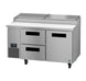 Hoshizaki PR60B-D2 60 inch Steelheart pizza prep table with door and two drawers