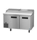 Hoshizaki PR60B 60 inch Steelheart two section pizza prep table refrigerator