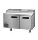 Hoshizaki PR60B 60 inch Steelheart two section pizza prep table refrigerator
