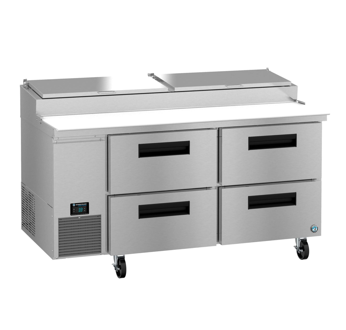 Hoshizaki PR67B-D4 pizza prep table right side profile