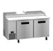 Right side view of the Hoshizaki PR67B refrigerated pizza prep table