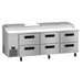 Hoshizaki PR93B-D6 pizza prep table right side profile