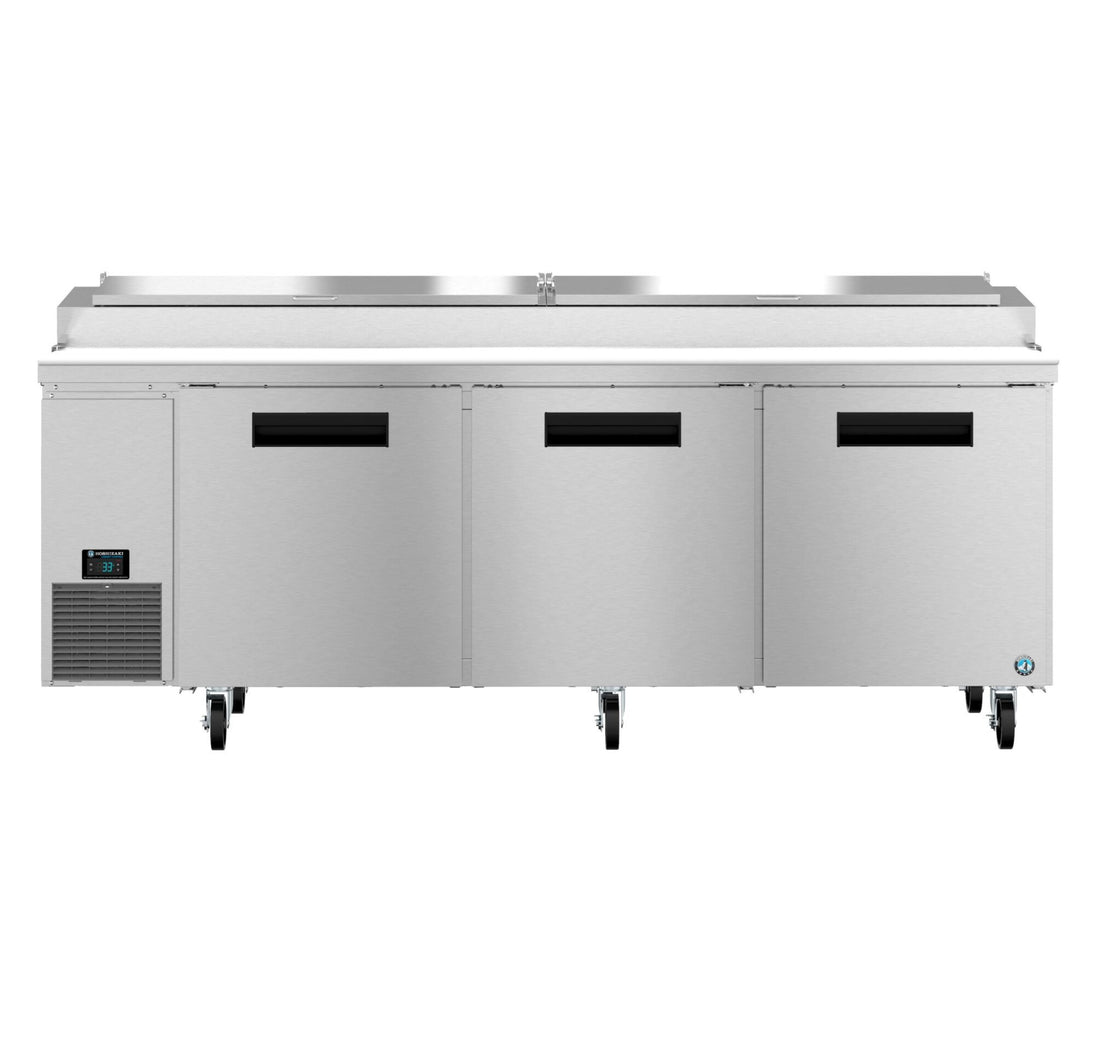 Hoshizaki PR93B pizza prep table front view with full length topping rail