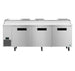 Hoshizaki PR93B pizza prep table front view with full length topping rail