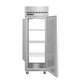 Hoshizaki PT1A-FS-FS pass-thru refrigerator with the stainless door open showing shelving
