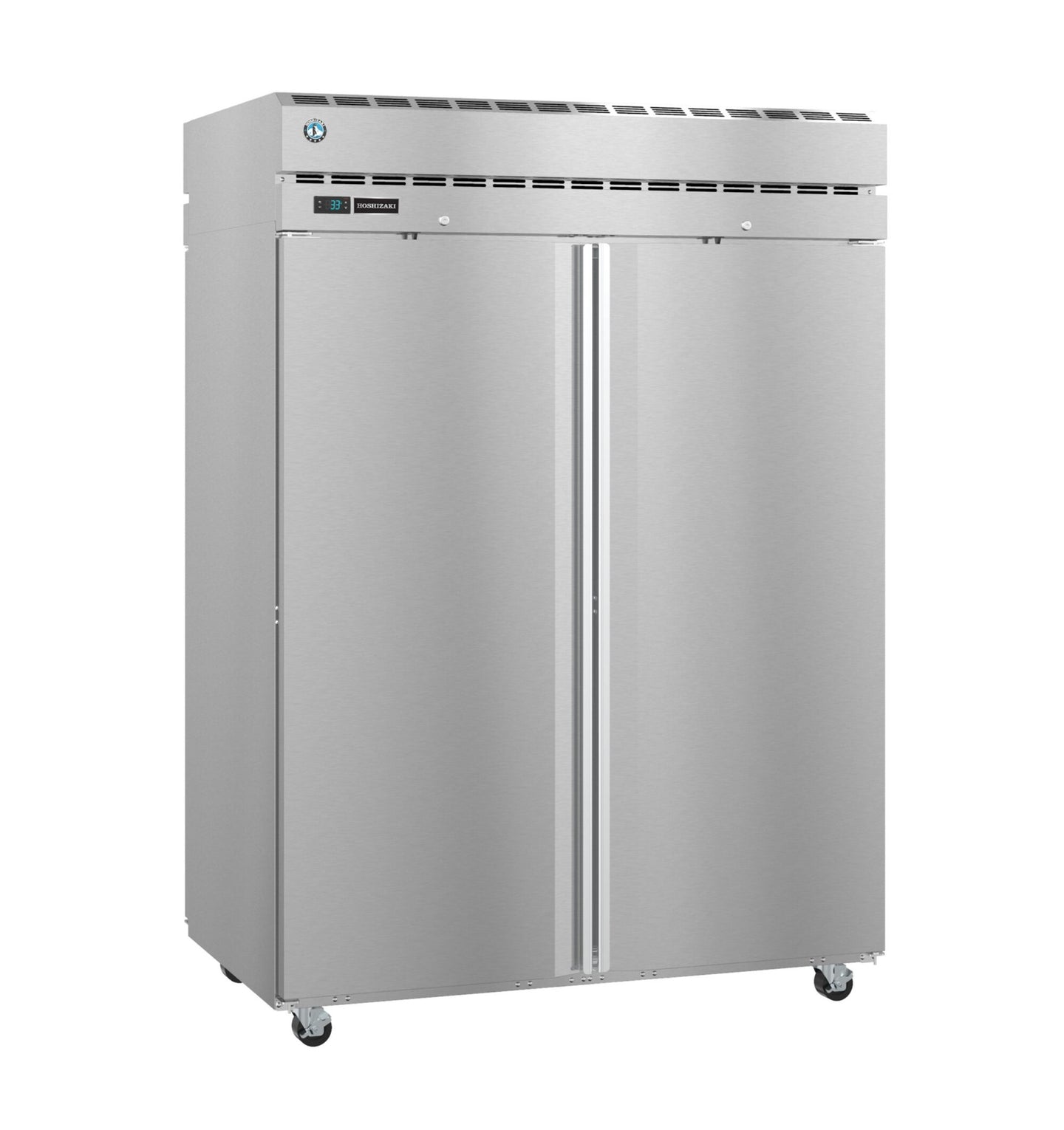 Right side view of the Hoshizaki PT2A-FS-FS two section pass-thru refrigerator