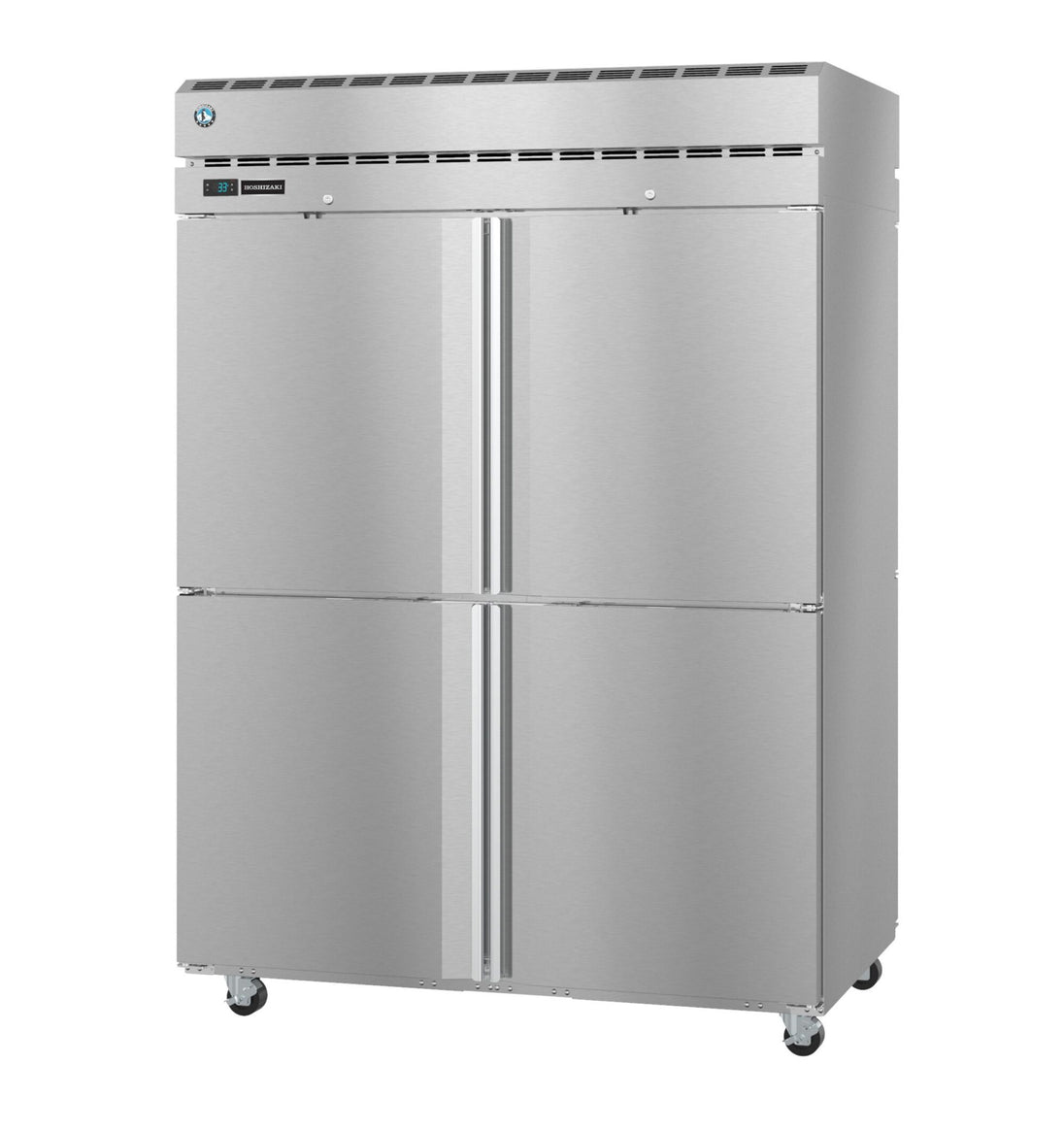 Left side view of the Hoshizaki PT2A-HS-HS two section pass-thru refrigerator