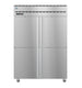 Hoshizaki PT2A-HS-HS two section pass-thru refrigerator with half stainless doors