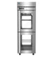 Hoshizaki PTF1A-HGE-HGE Steelheart single section pass-thru freezer with half glass doors front view