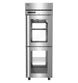 Hoshizaki PTF1A-HGE-HGE Steelheart single section pass-thru freezer with half glass doors front view