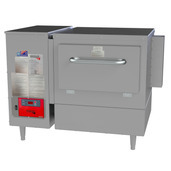 Cookshack PZ400 pellet fired pizza oven with door closed