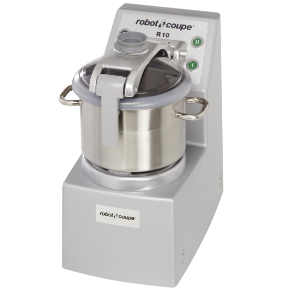 Robot Coupe R10 floor standing vertical cutter mixer with 10 quart stainless steel bowl