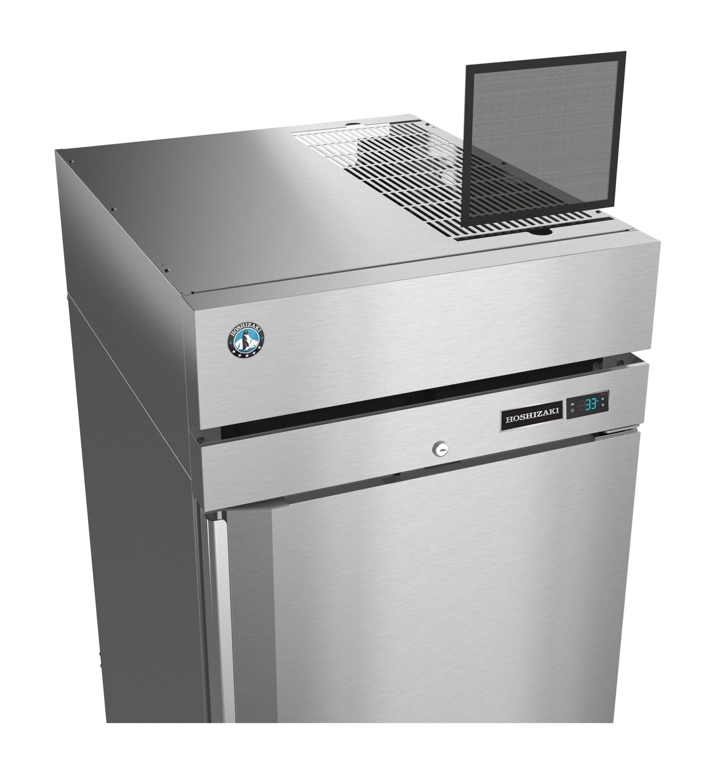 Front-accessible air filter on the Hoshizaki R1A-FS reach-in refrigerator