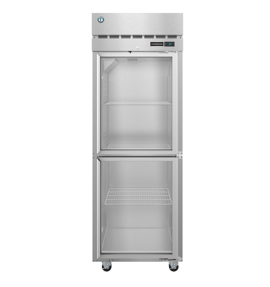 Hoshizaki R1A-HG one section reach-in refrigerator with half glass doors