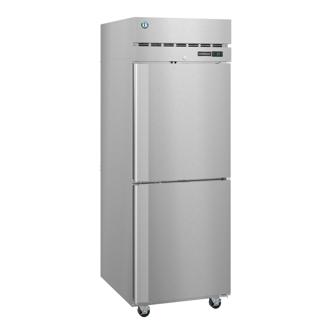 Right side view of the Hoshizaki R1A-HS half door reach-in refrigerator