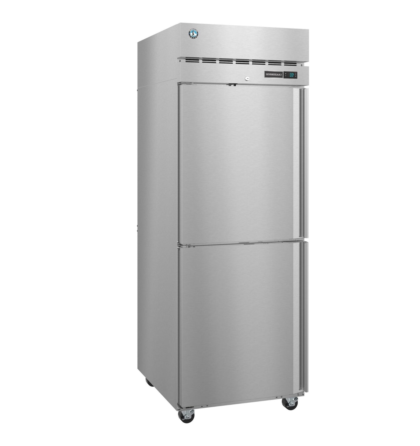 Right side view of the Hoshizaki R1A-HSL half door reach-in refrigerator