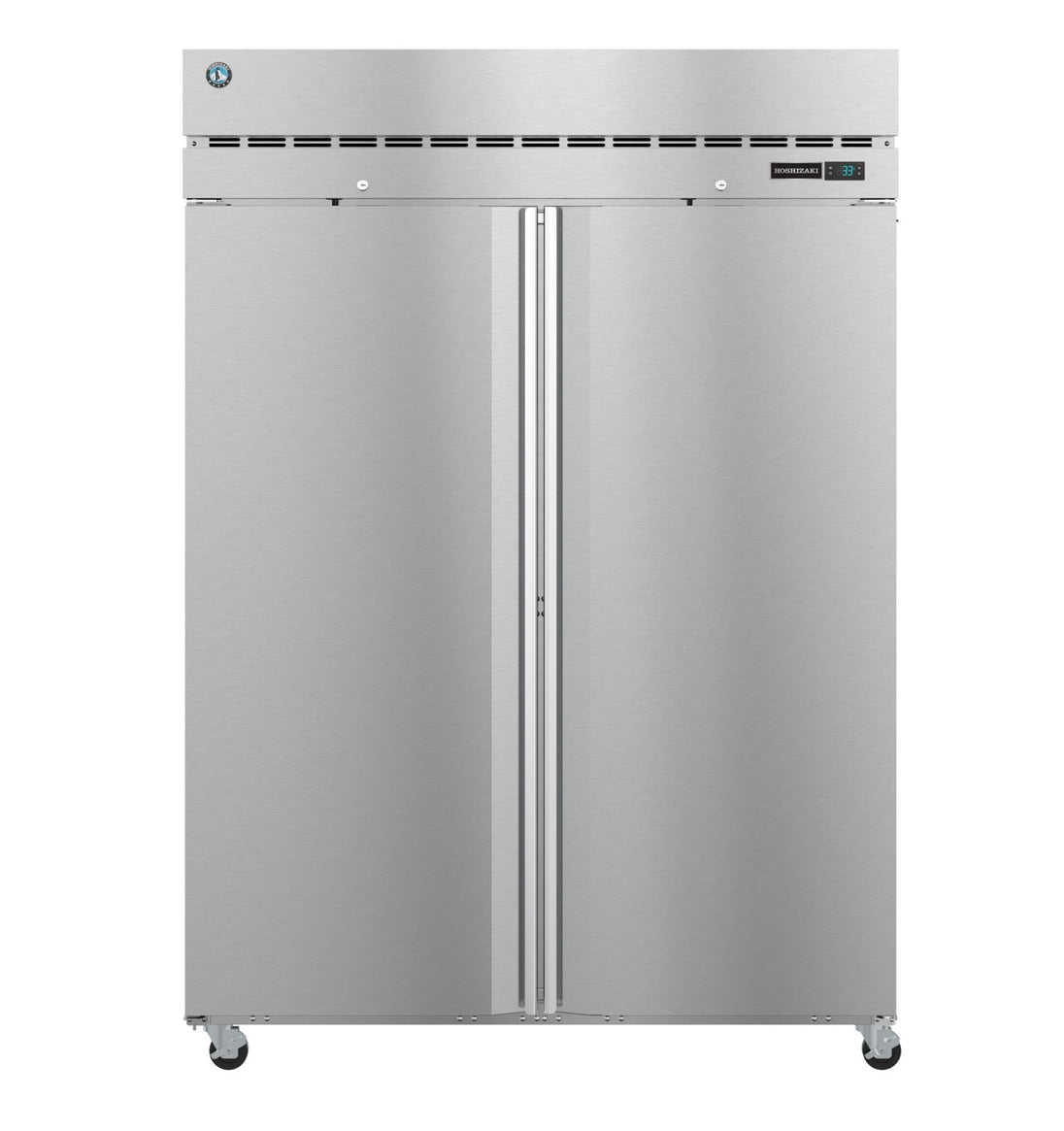 Hoshizaki R2A-FS Steelheart Series two section reach-in refrigerator with full stainless steel doors