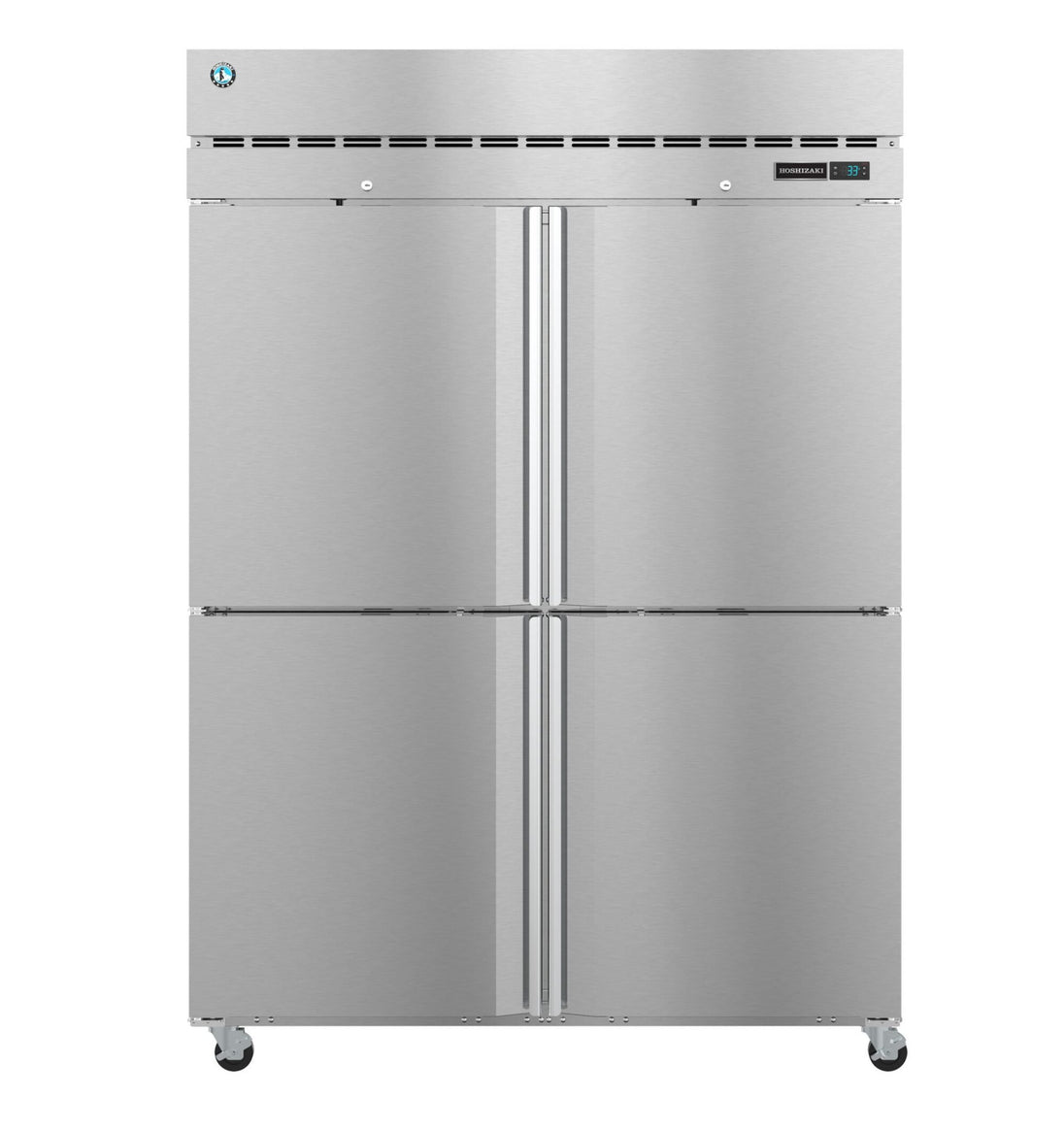 Hoshizaki R2A-HS Steelheart Series two section reach-in refrigerator with half stainless steel doors