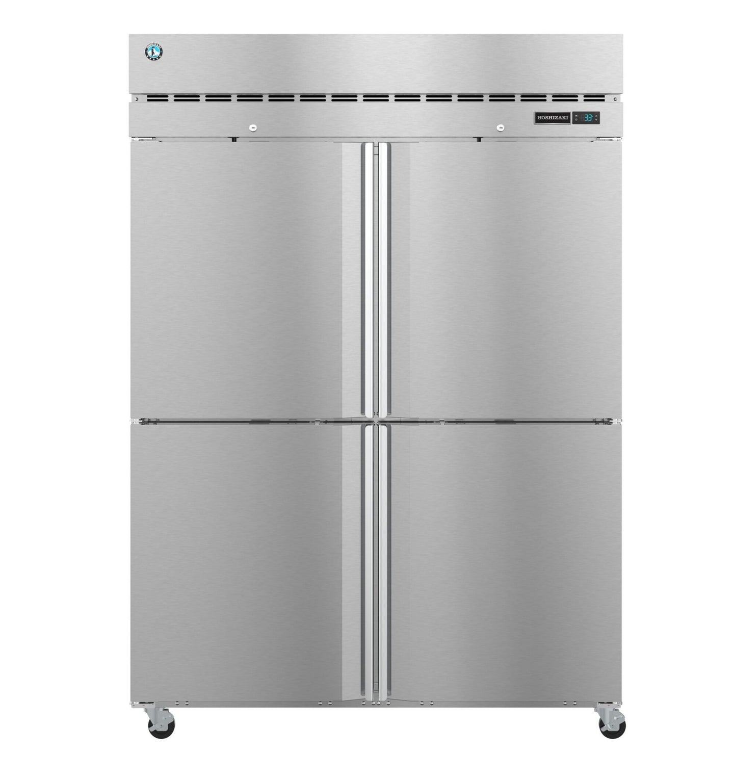 Hoshizaki R2A-HS Steelheart Series two section reach-in refrigerator with half stainless steel doors