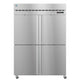 Hoshizaki R2A-HS Steelheart Series two section reach-in refrigerator with half stainless steel doors