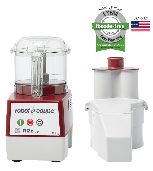 Robot Coupe R2CLRDICE clear bowl combination food processor with dicing kit