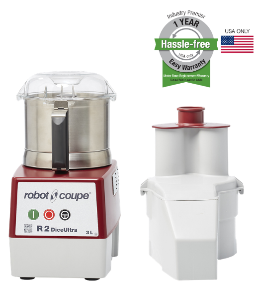 Robot Coupe R2UDICE stainless steel combination food processor with dicing kit
