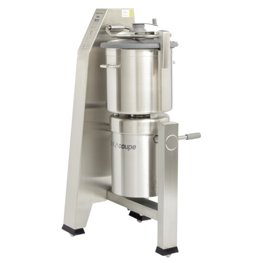 Robot Coupe R30T floor standing vertical cutter mixer with 31 quart stainless steel bowl