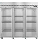 Hoshizaki R3A-FG Steelheart Series three section reach-in refrigerator with full glass doors