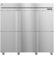 Hoshizaki R3A-HS Steelheart Series three section reach-in refrigerator with half stainless steel doors