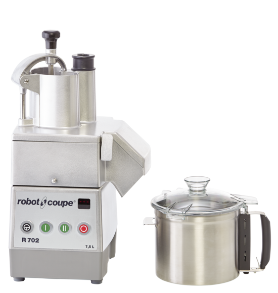 Robot Coupe R702 combination continuous feed food processor with cutter bowl
