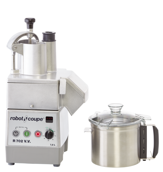 Robot Coupe R702VV combination continuous feed food processor with cutter bowl