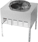 Ice-O-Matic RC406C40 remote condenser for CIM2046R and CIM2047R ice machines, right angle view
