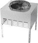 Ice-O-Matic RC406C49 remote condenser for CIM2046R49 and CIM2047R49 ice machines, right angle view