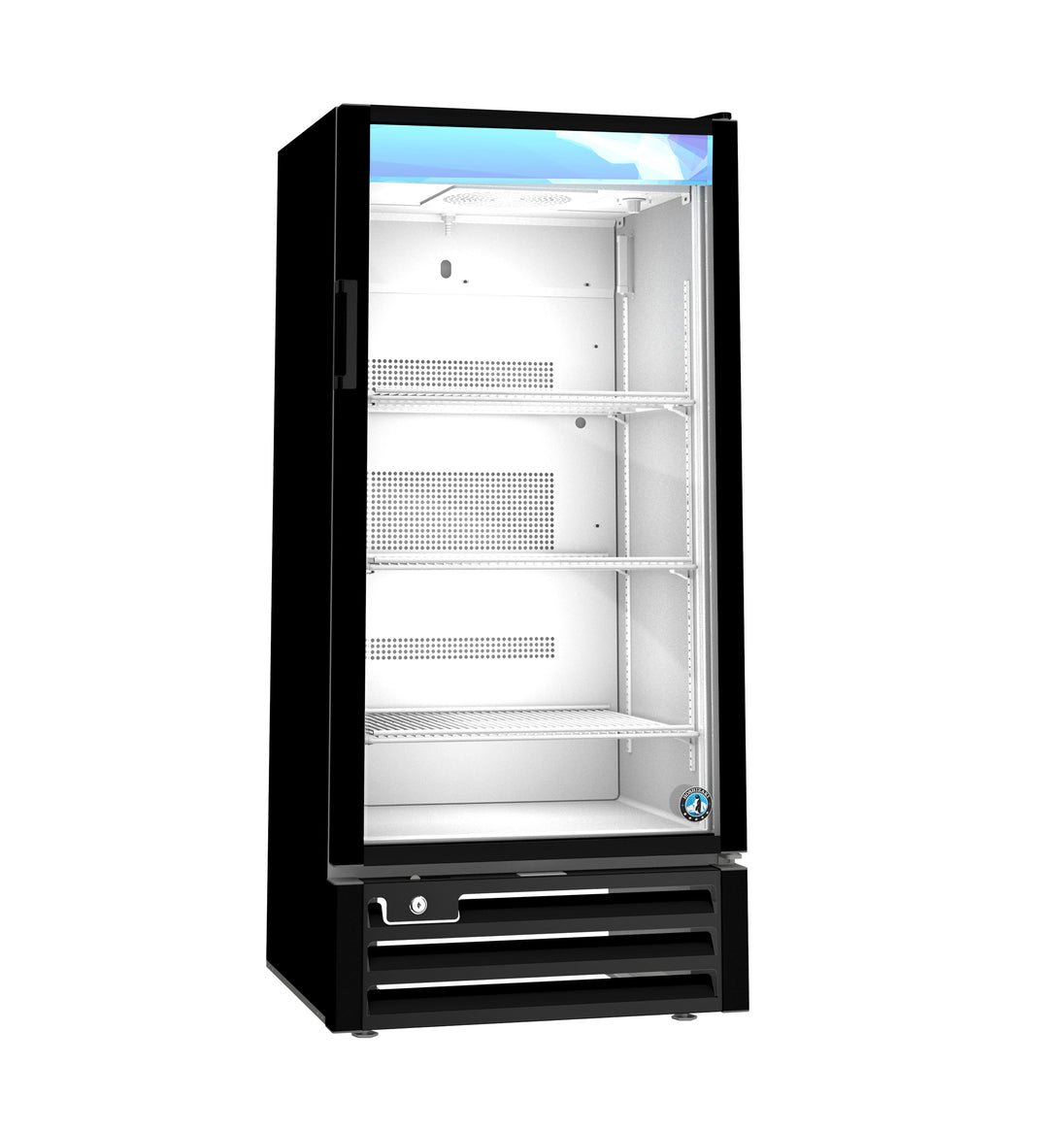 Hoshizaki RM-10-HC-BLK refrigerated merchandiser, right side view