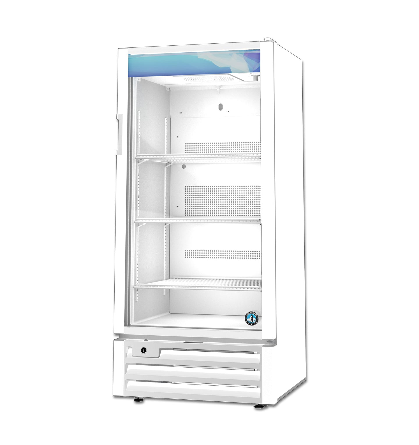 Hoshizaki RM-10-HC-WHT refrigerated merchandiser, left side view