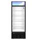 Hoshizaki RM-26-HC-BLK black glass door refrigerated merchandiser, front view