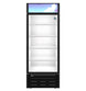 Hoshizaki RM-26-HC-BLK black glass door refrigerated merchandiser, front view