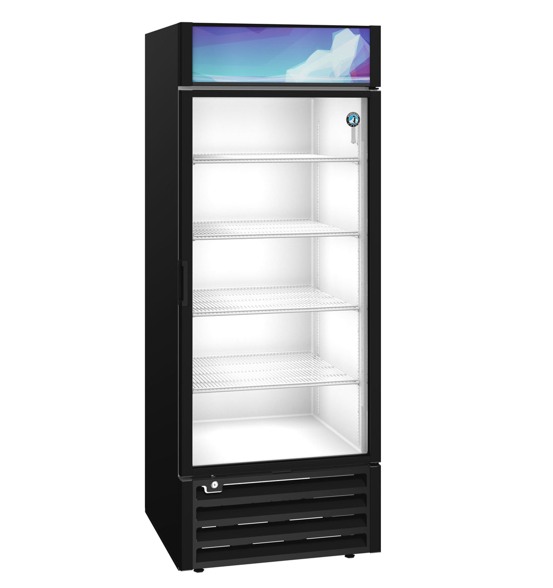 Hoshizaki RM-26-HC-BLK refrigerated merchandiser, right side view