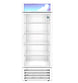 Hoshizaki RM-26-HC-WHT white glass door refrigerated merchandiser, front view