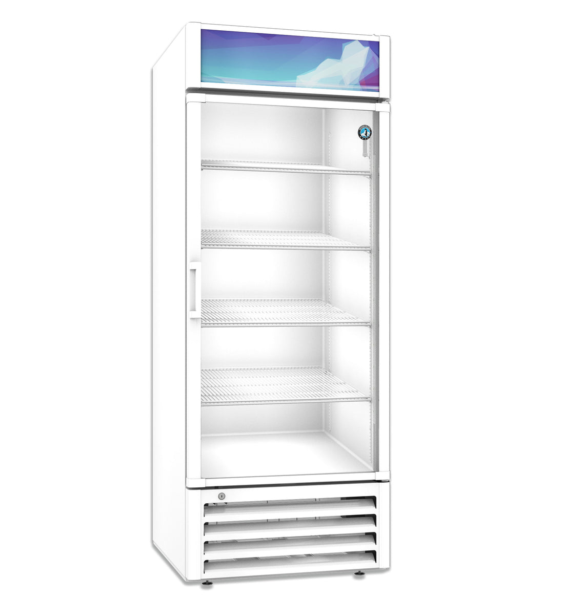 Hoshizaki RM-26-HC-WHT refrigerated merchandiser, right side view