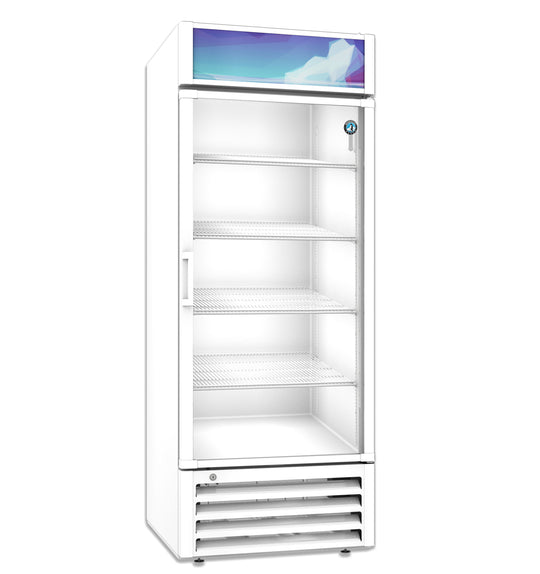 Hoshizaki RM-26-HC-WHT refrigerated merchandiser, right side view