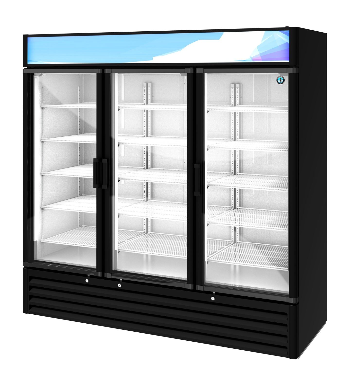 Hoshizaki RM-65-HC-BLK refrigerated merchandiser, left side view