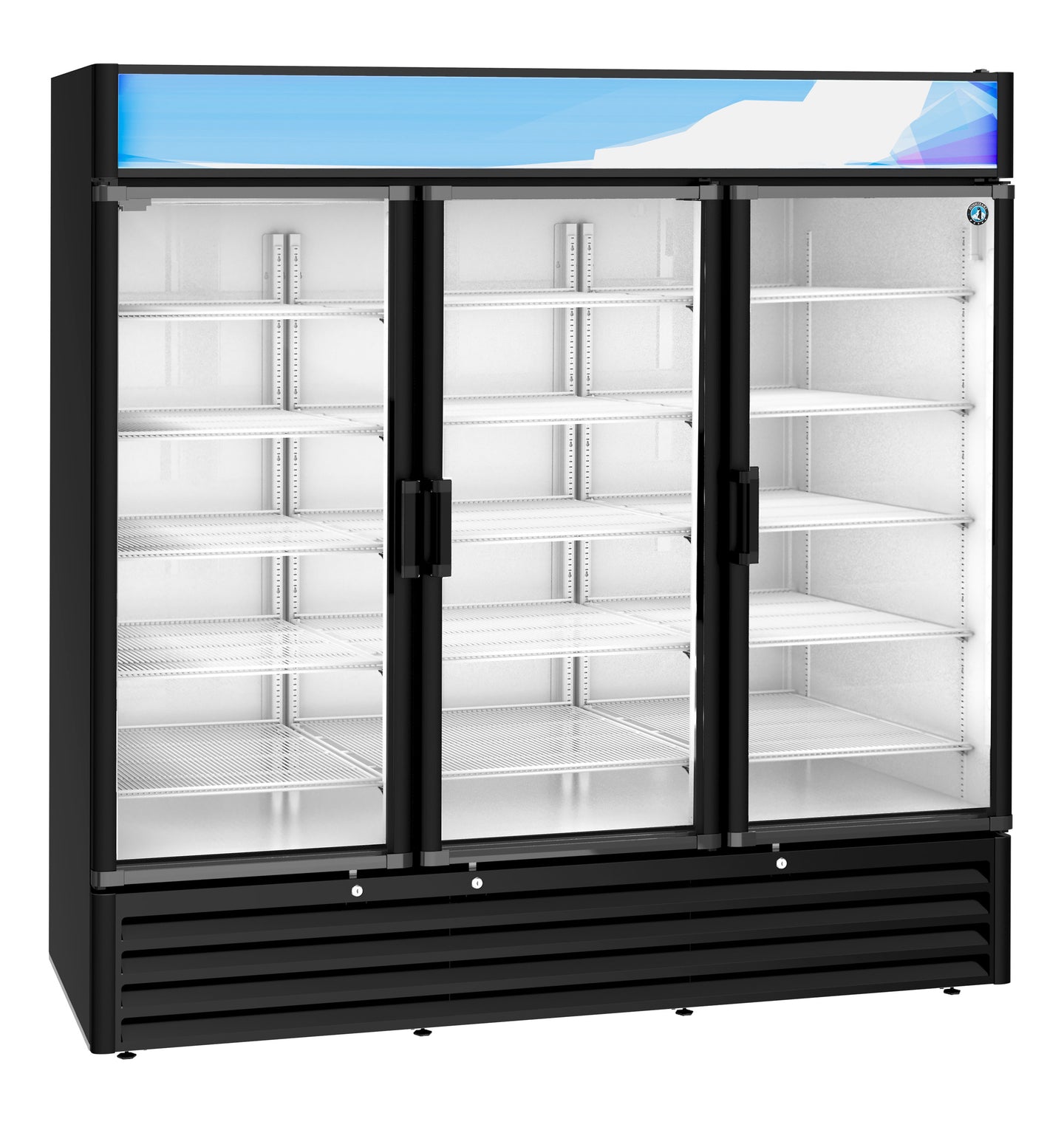 Hoshizaki RM-65-HC-BLK refrigerated merchandiser, right side view
