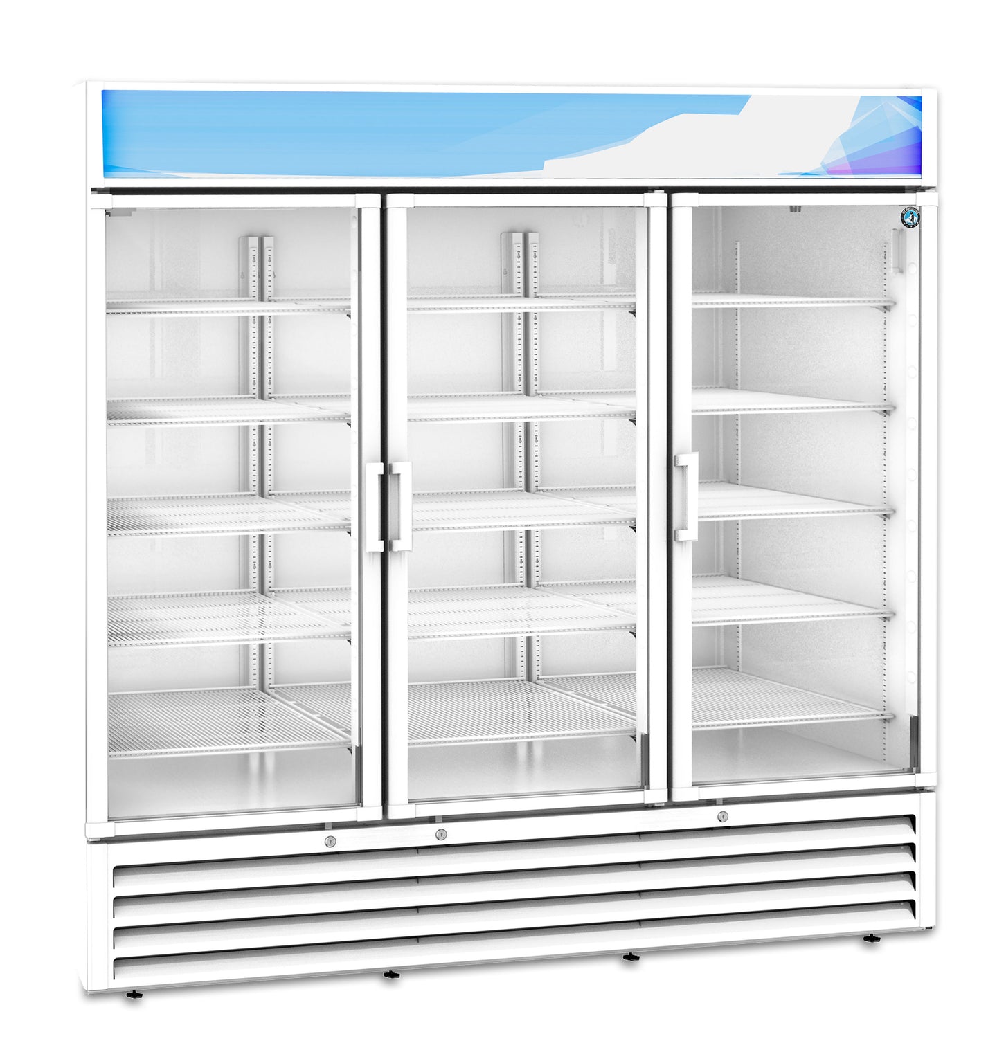 Hoshizaki RM-65-HC-WHT merchandiser refrigerator, right side view