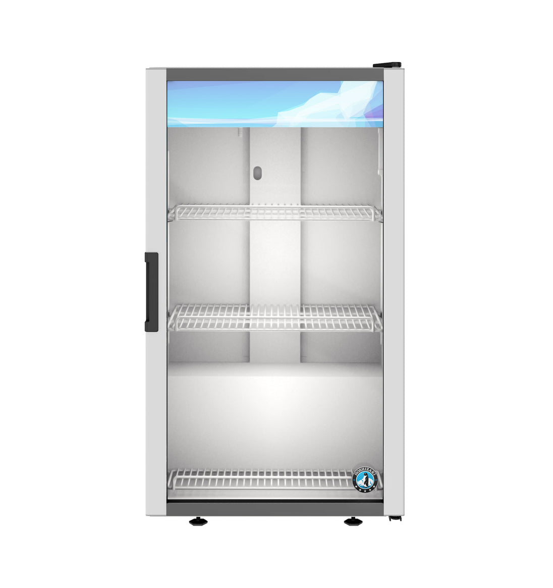 Hoshizaki RM-7-HC countertop glass door merchandiser refrigerator, front view