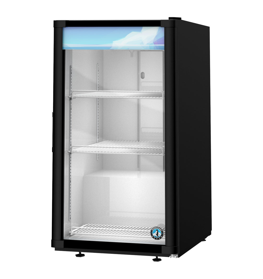 Hoshizaki RM-7-HC-BLK countertop merchandiser refrigerator, left side view
