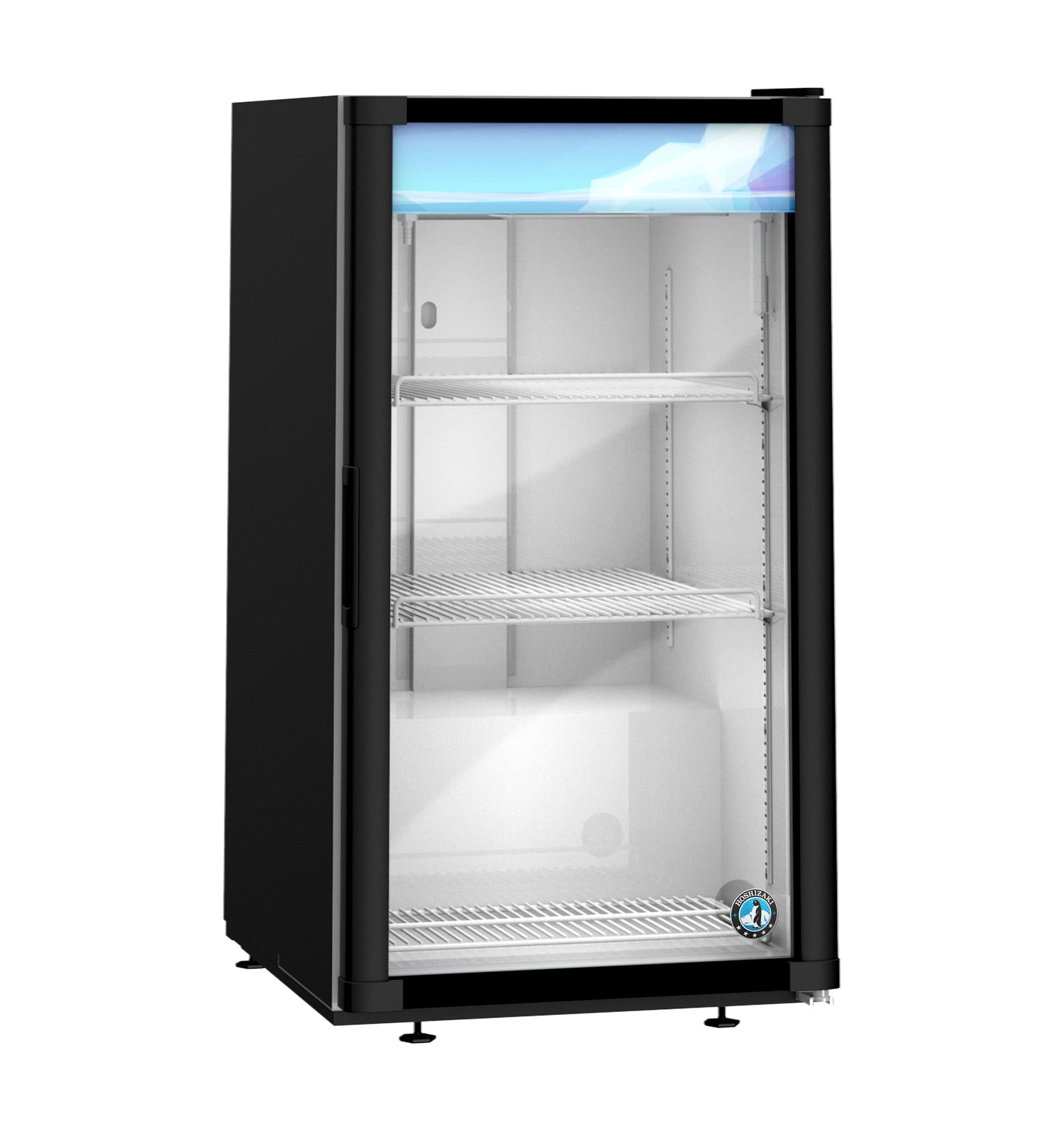 Hoshizaki RM-7-HC-BLK countertop merchandiser refrigerator, right side view
